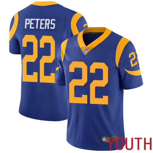 Los Angeles Rams Limited Royal Blue Youth Marcus Peters Alternate Jersey NFL Football 22 Vapor Untouchable